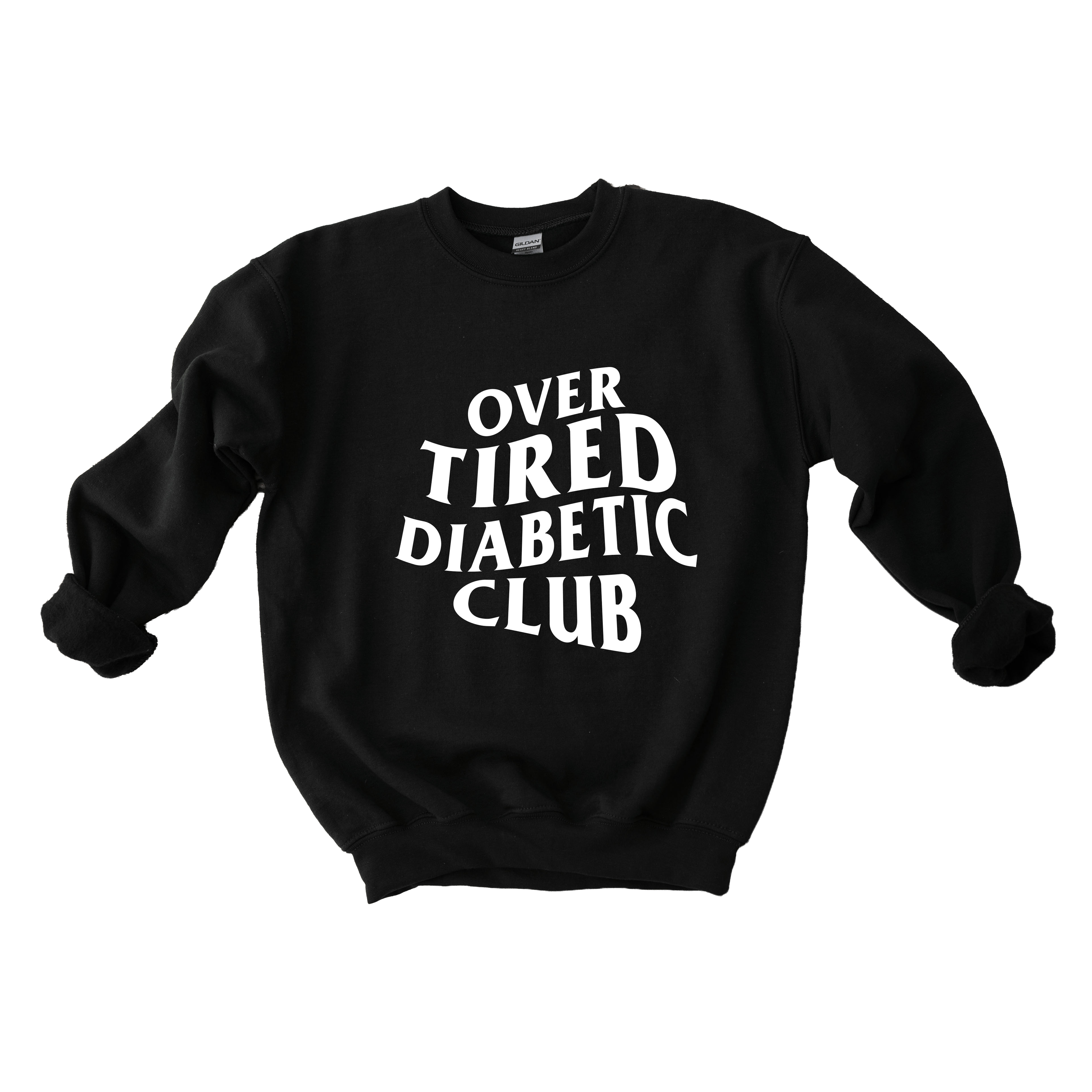 overtired diabetic club crewneck