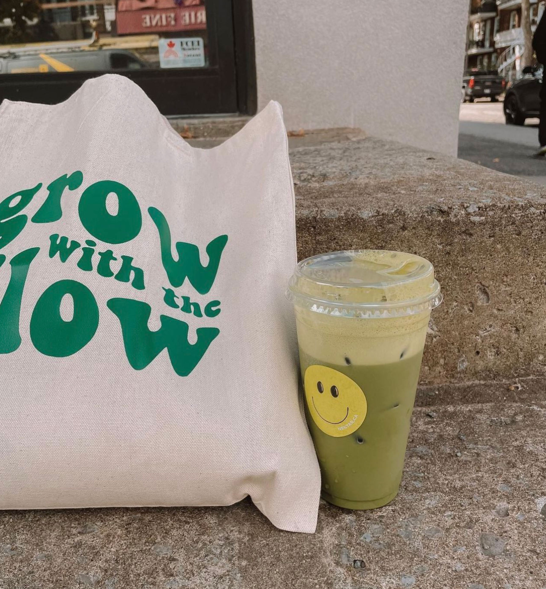 grow with the flow tote bag