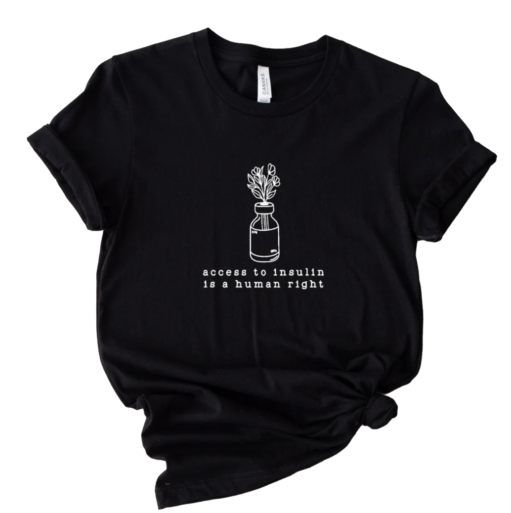 insulin is a human right tee - black