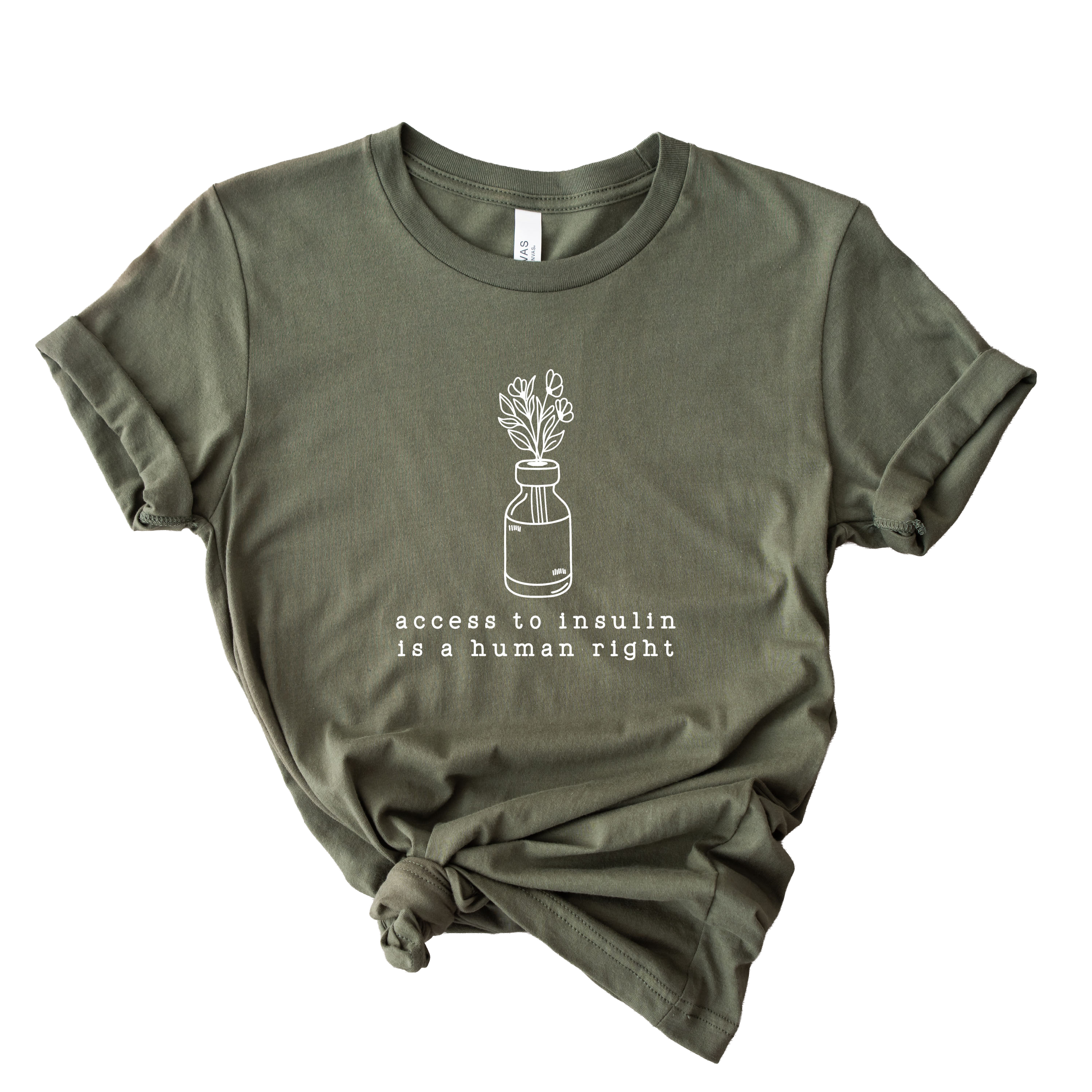 insulin is a human right tee - green